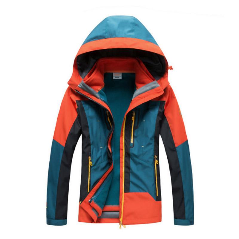 Men's and Women's Outdoor Sportswear Windproof Mountaineering Clothes Thick Hooded Detachable Two-piece Jacket Fleece Soft Shell Cycling Jersey