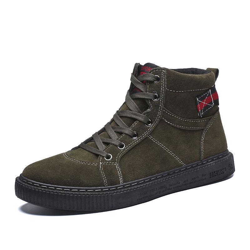 Autumn Early Winter Men's Boots Split Leather Men Ankle Boots Outdoor Men Leather Boots Men Shoes