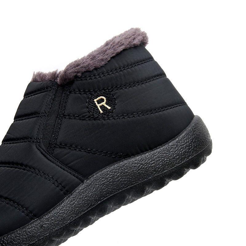 Women Boots for Winter Shoes Waterproof Snow Boots Warm Flat Couple Ankle Booties Slip on Plus Size Flat Female Shoes Short Boots