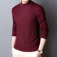 Men's Long-sleeved Knitted Sweater Plus Size Autumn and Winter Warm and Cold Round Neck Bottoming Sweater