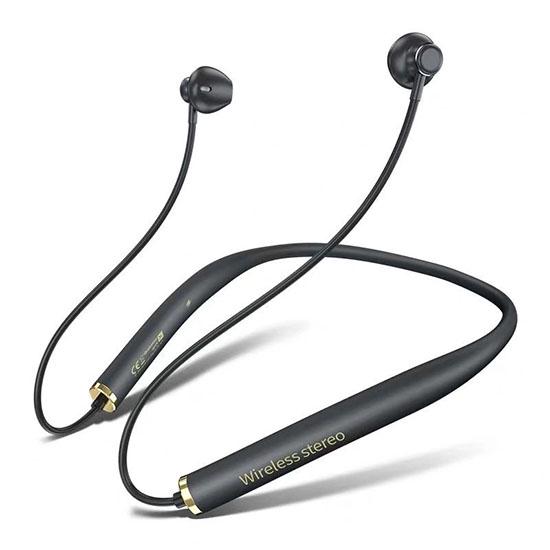 New Sports Bluetooth Headset Metal Magnetic Wireless Double Bass In-ear Lug Silicone