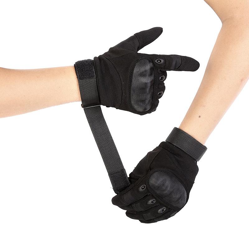 Outdoor Tactical Gloves Sport Anti-Skid Rubber Hard Knuckle Full Finger Gloves