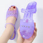 Sandals Women's Summer Mid-heel Crystal Outer Wear Non-slip Beach Heightened Thick Heels
