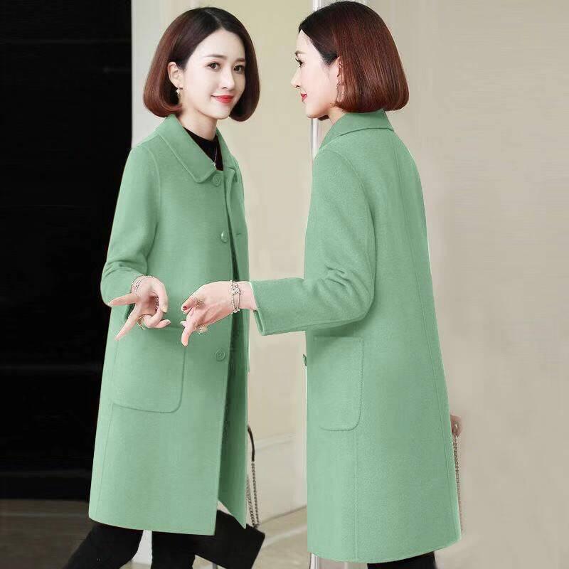 Women's Coat Autumn Winter Jacket Women Overcoat Wool Coat Suits  Long Slim Blend Clothes Outerwear