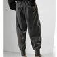 Casual Sports Trousers Men's Loose Wide Leg Lace Drawstring Elastic Waist Fashion All-match Harem Sweatpants