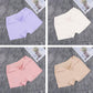 4Pcs/Set Ice Silk Seamless Safety Underpants Large Size Panties Solid Color Boxer Briefs Women's Sports Boxer