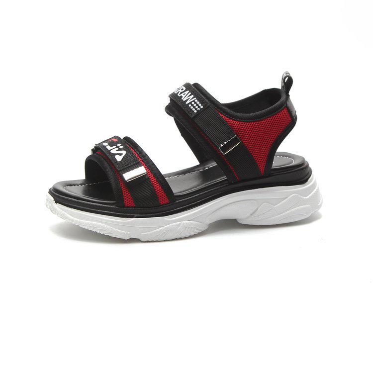 Sandals Female Wild Casual Students Sponge Cake Bottom Velcro Thick Bottom Beach Shoes Women