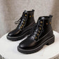 Spring and Summer British Style Martin Boots Female Students Korean Version of All-match Female Flat Short Boots Bare Boots Single Boots