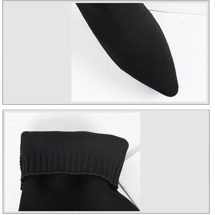 Women's Boots Winter Pointed Side Zipper Fine Heel High Heel Women's Mid Boots Plus Size Women Shoes