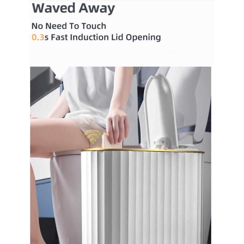Toilet Intelligent Sensor Trash Can with Aromatherapy Automatic Household Toilet Paper Bucket Narrow Gap Light Luxury Electric