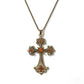 Cross Letter Clavicle Chain Champagne Diamond Crystal Necklace Sweater Chain Accessory