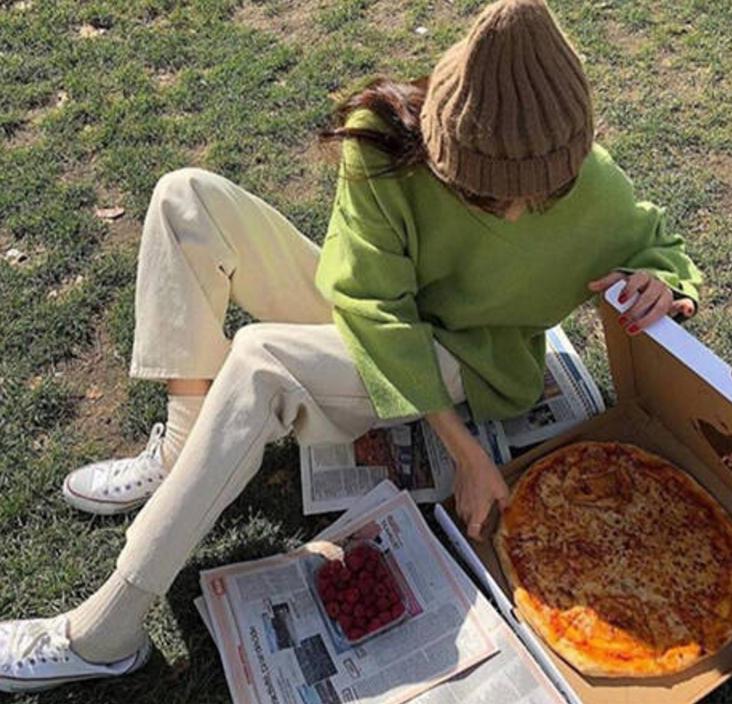 Pofulove mid-length Korean version of the lazy wind sweater loose solid color stand collar sweater jacket female students