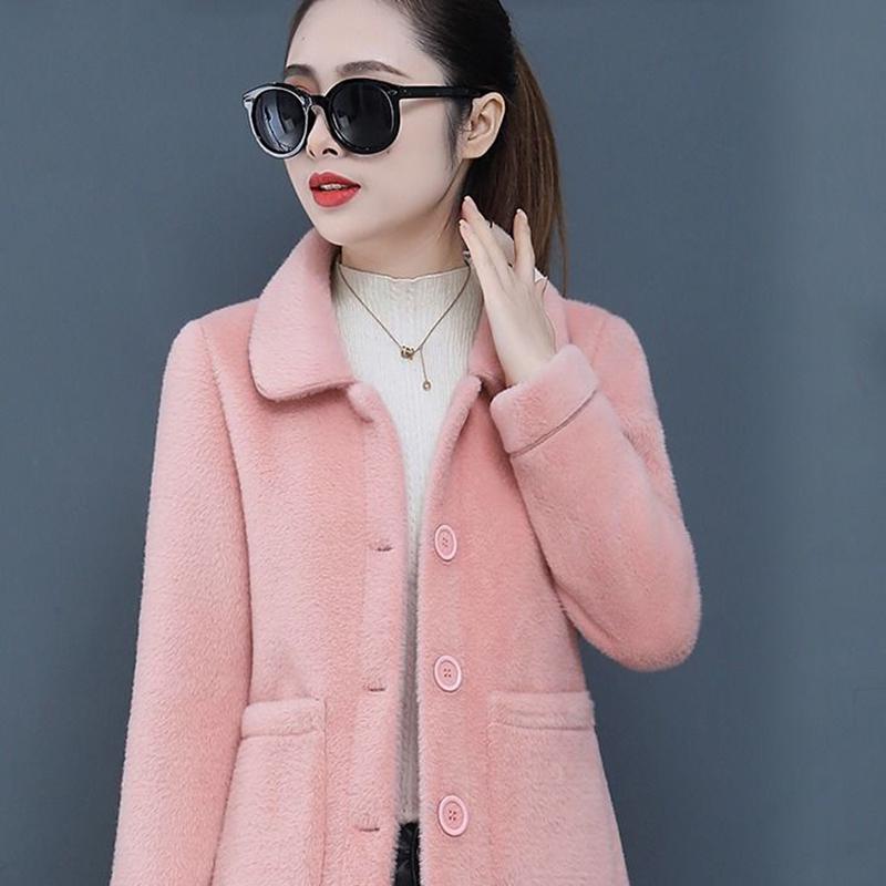 Winter Plus Size Gold Mink Velvet Short Jacket Thick Slimming Elegant Noble Fashion Trendy Women's Top