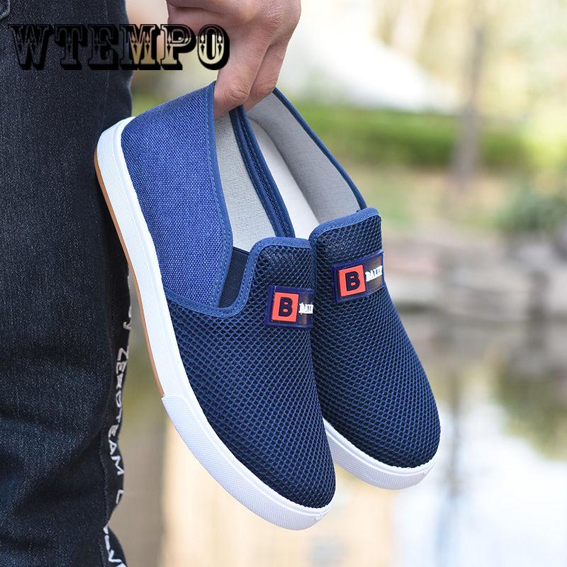 WTEMPO Brand Mens Casual Peas Shoes Men Loafers Slip on Men's Flats Male Driving Shoes