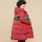 Women's Mid-length Down Jacket Winter Middle-aged and Elderly Korean Loose Cotton Casual Hooded Thick Coat