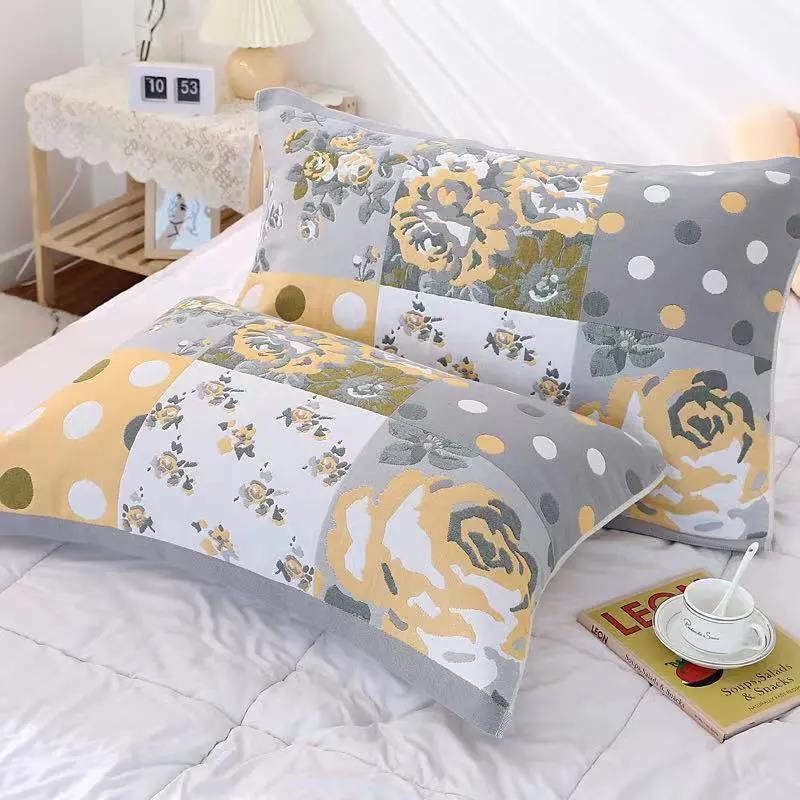 Cotton Pillow Cover Double Bedroom Bedding Soft Printing Pillow Cover