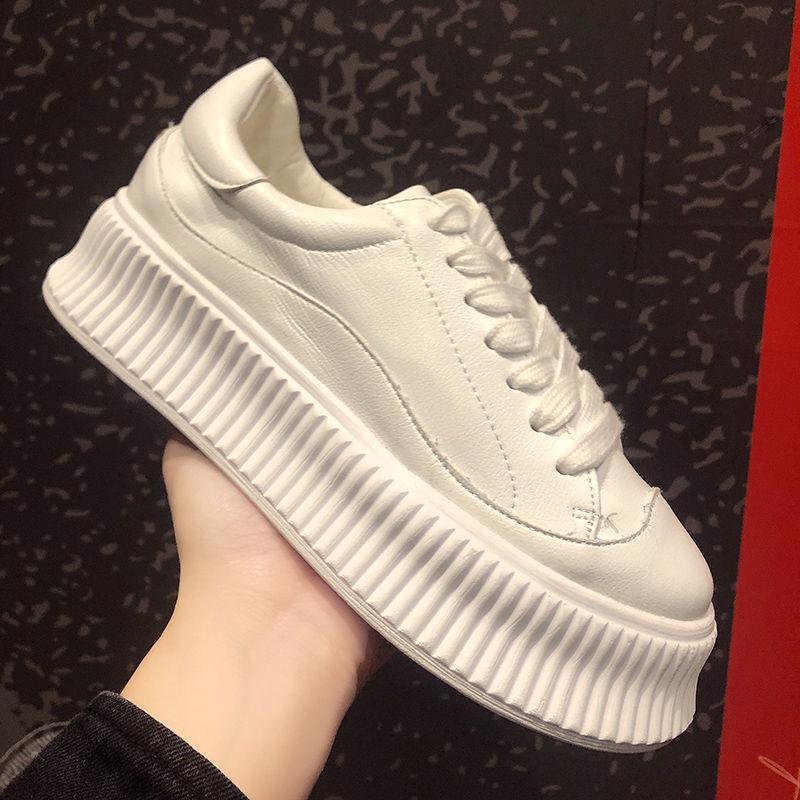 Tide Sponge Bottom Small White Shoes Female 2020 Spring Increase Shoes Korean Version of The Wild Harajuku Casual Thick Bottom Shoes