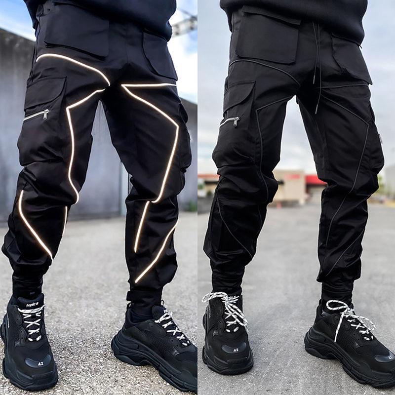 Men's Summer Thin Korean Version of The Wild Loose Straight Multi-pocket Pants Drawstring Sports Casual Trousers