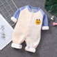 Autumn and Winter Baby Jumpsuit 0 To 6 Months Old Baby Khaki Clothes with Plush Thickened Climbing Clothes Warm Clothes for Newborn Children