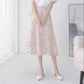 Floral Half-length Skirt Women's Mid-length A-line Skirt High Waist Small Size Thin Chiffon Print Skirt Women's Sunshine Floral Skirt
