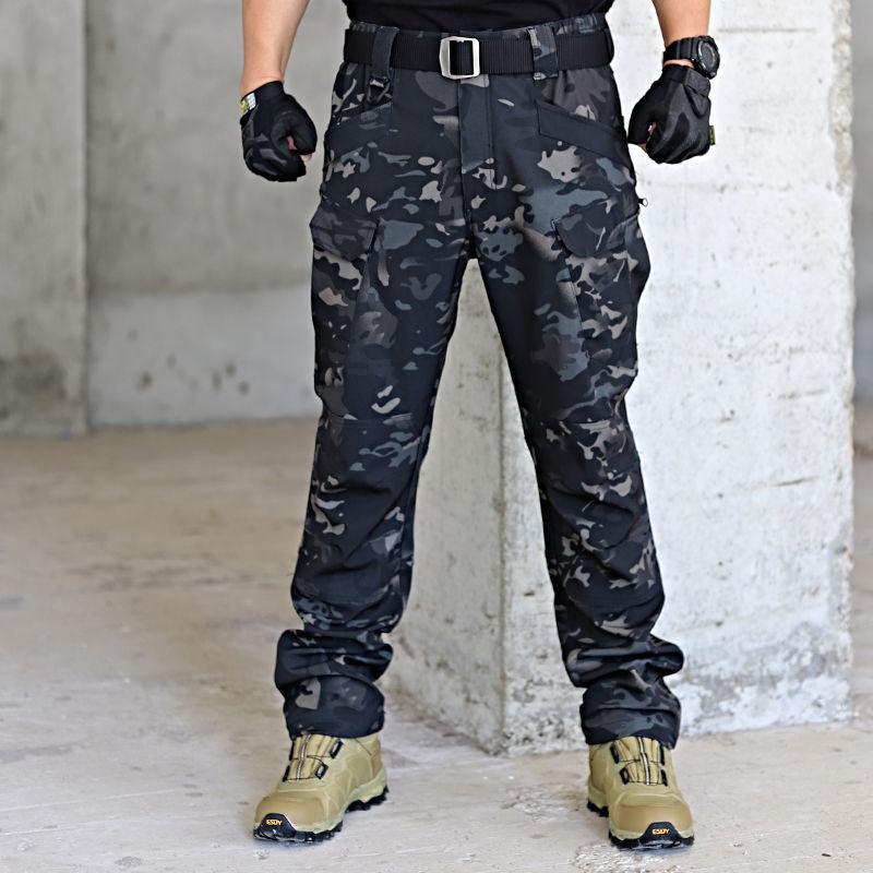 Winter Plus Velvet Warm Outdoor Assault Pants Windproof and Waterproof Soft Shell Hiking Pants Men's Cold-proof Tactical Assault Pants