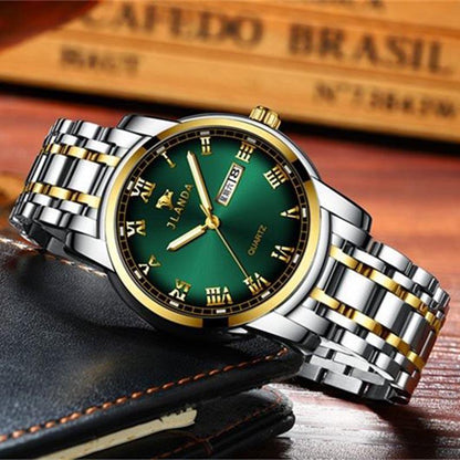Men Mechanical Watches Multifunctional Automatic Watch Complete Calendar Gold Clock