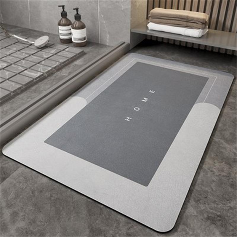 40*60cm Super Absorbent Silica Gel Floor Mat,Bathroom Carpet Floor Mats, Door Bathroom Non-Slip Mats