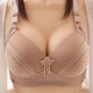 No Steel Ring Thin Section Large Size Breast-receiving Underwear Non-magnetic Embroidery Cup Support Bra