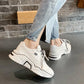 Fashion Women Casual Shoes Leather Platform Shoes Sneakers Ladies White Trainers Chaussure Femme