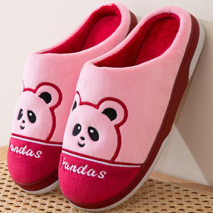 Men's Cotton Slippers Winter Cold-proof Home Warmth Non-slip Cute High-end Trend Slippers Men Winter
