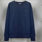 Embroidered Love Solid Color Round Neck Sweater for Men and Women The Same Loose Long-sleeved Pullover Sweatershirts for Lovers