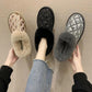 Snow Boots Women's Short Tube Cotton Shoes All-match Flat Bread Shoes Plus Velvet Short Boots Winter Women's Shoes