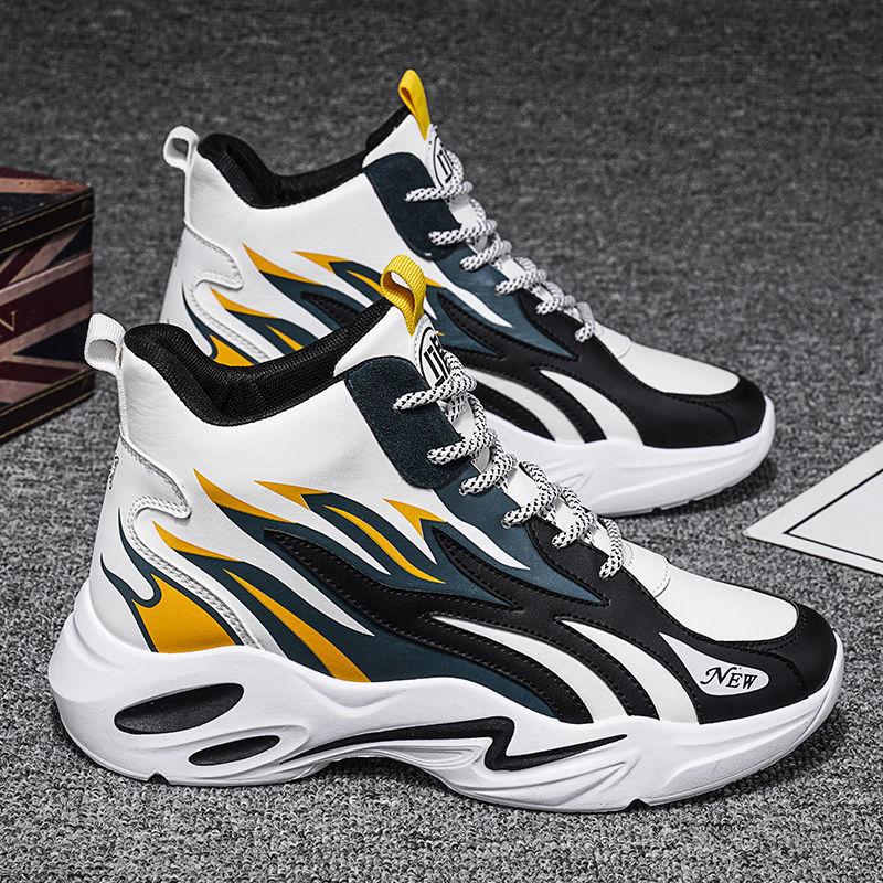 Summer Autumn Men's Sneakers Korean Trendy High-top Shoes All-match Student Men's Basketball Shoes