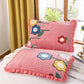Household Crystal Velvet Thick Quilted Pillowcase Winter Warm Flannel Pillowcase Coral Fluffy Bedding