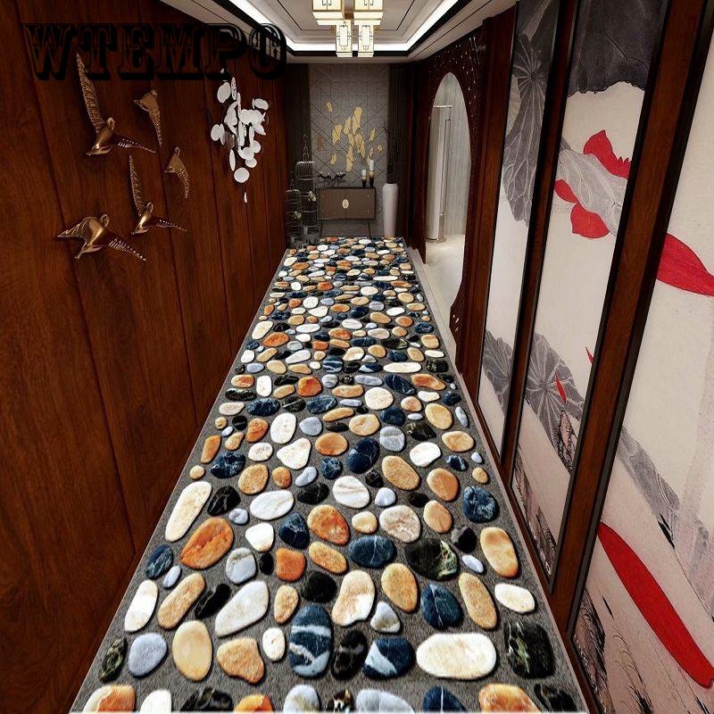 3D Stair Carpet European Corridor Carpets Hotel Long Aisle Rug Hallway Doormat Anti-Slip Rugs
