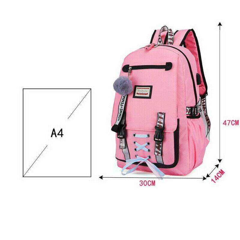 New Casual Backpack Middle School Student Bag Usb Charging Anti-theft Backpack