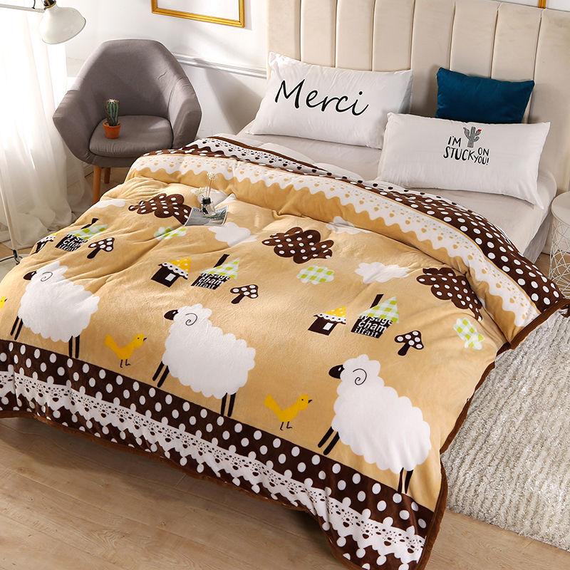 Flannel Blanket Coral Fleece Blanket Fleece Sheet Cover Blanket Four Seasons Universal Multi-Size Single Double Student Dormitory Sheets