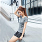 Yoga Clothing Short-sleeved Single Top Women's Running Sports Fitness Clothing Beginners Fabric Soft Sweat-absorbent Clothing Sexy