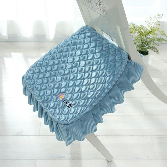 Dining Chair Cushion Four Seasons General Plush Chair Cushion Thickened Anti-slip Strap Stool Cover Cushion