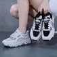 Sports Shoes Women Spring Summer Thick-soled High-rise Platform Sneakers All-match White Shoes Travel Shoes