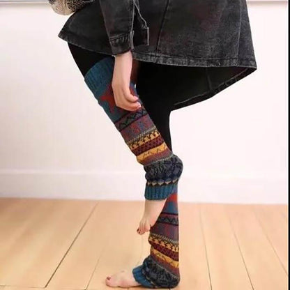 British Wind Torsion Paradise Deer Snowflake Socks Set Female Autumn and Winter Piles Bunch The Legs Wearing Stovepipe