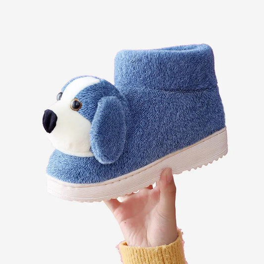 Winter Unisex Cotton Slippers Thick-soled Non-slip Household Couple Slippers Warm Thick Plush Slippers Cartoon Cute Cotton Slippers