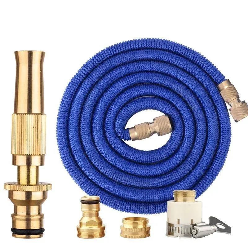 Pure Copper High Pressure Car Wash Water Gun Telescopic Hose for Watering Flowers and Scouring Car Wash Nozzle Machine Tap Water Tool