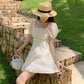Elegant Flower Pearl Short Dress Women Sexy Spaghetti Strap Summer Sundress Female Short Beach Dress
