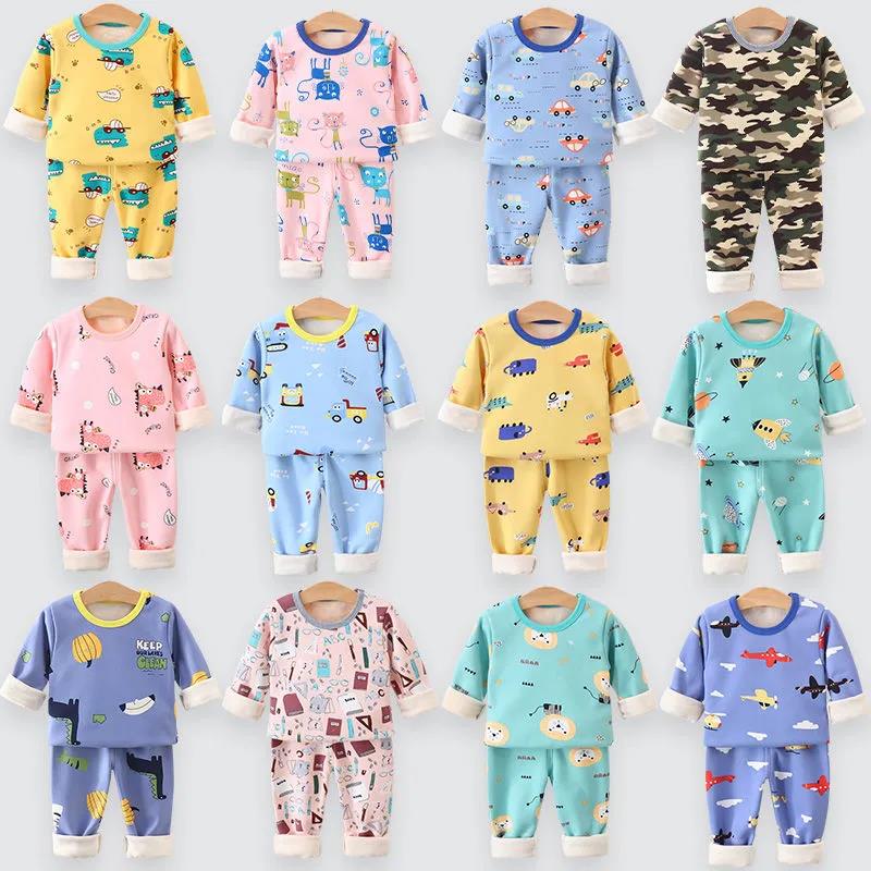 Baby Thermal Underwear Suit Clothes Autumn and Winter Men and Women Baby Long-sleeved Long-sleeved Long-sleeved Long-sleeved Long-sleeved