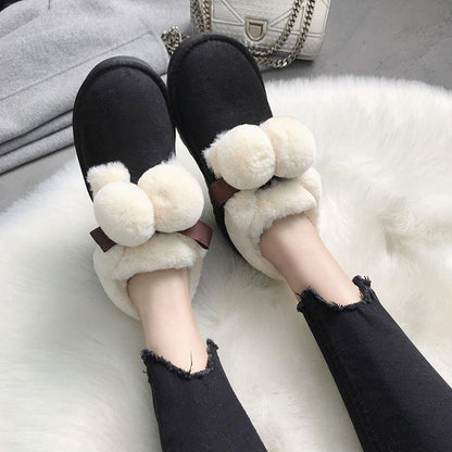 Snow Boots Female Students Korean Version Plus Velvet Cute Waterproof Wild Non-slip Winter Fashion Cotton Shoes
