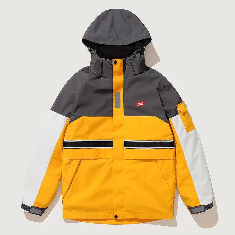 Men's Outdoor Jacket Winter Cold-proof Thick Windproof Waterproof Hooded Sports Jacket Ski Mountaineering Suit