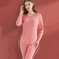 Women Winter Autumn Thermal Underwear Plus Velvet O-neck Tops Pants Female Tight Suit Thicken Windproof Soft Lining Long Sleeve High Elasticity Slim