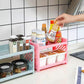 Tabletop Storage Rack Cosmetics Storage Rack Desk Organizer Rack Snack Sundries Storage Box Home Kitchen Drain Rack Home Organizer Rack