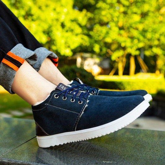 Fall/winter Cotton Shoes Men's Plus Velvet Padded Non-slip Shoes Fashion Casual Soft-soled High-top Cotton Shoes Hiking Snow Boots